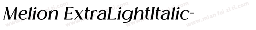 Melion ExtraLightItalic字体转换